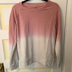 Pink and white ombré sweater